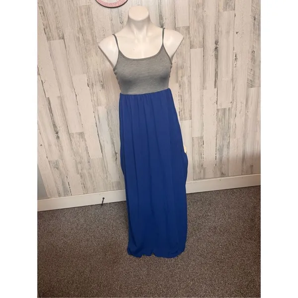 Blue maxi dress size small - Image 2