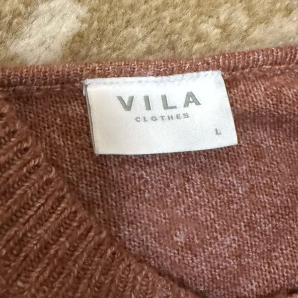 Vila clothes pink long sleeve sweater dress women’s size large - Image 5
