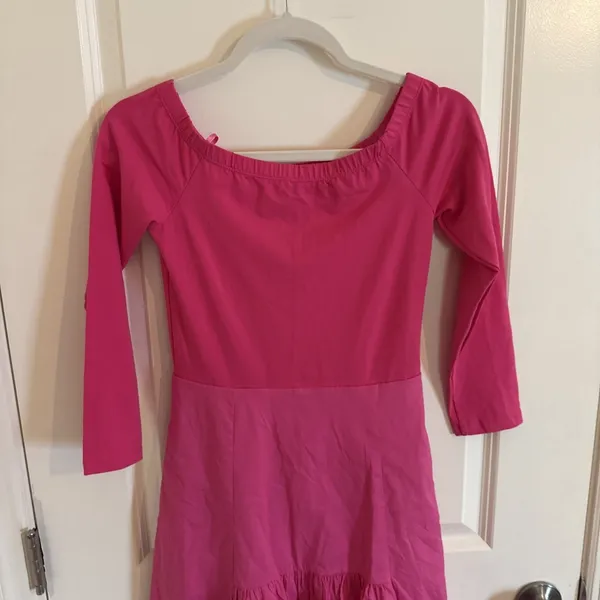 Tuckernuck Marissa Midi Off the Shoulder Dress Women's Sz X Small Pink - Image 3