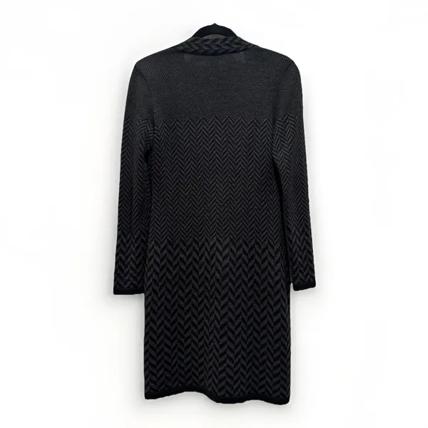 Soft Surroundings Long Sweater Women XS Wool Gray‎ Herringbone Sleek Chic Office - Image 6
