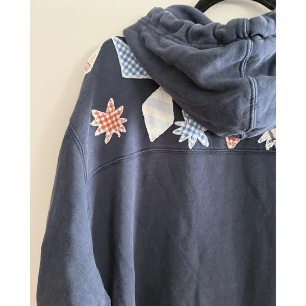 Free People Saint Sweatshirt Hoodie Tunic Top Embroidered Oversized‎ Size Small - Image 8