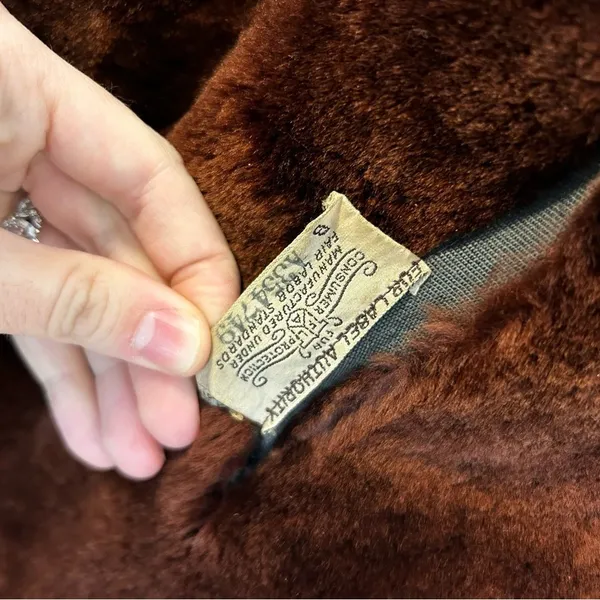 Vintage Julius Lewis Memphis Faux Fur Jacket Brown Shawl Collar Coat‎ Womens - Image 6