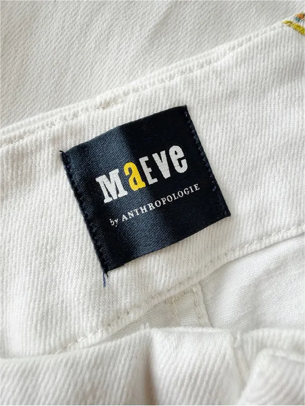 Anthropologie Maeve Colette White Wide-Leg High-Rise Jeans Size 27 Petite - Image 6
