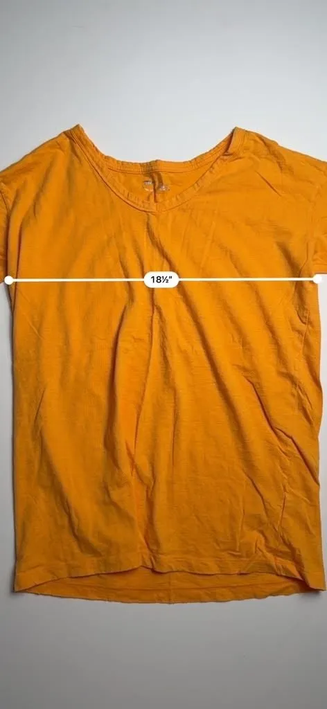 Aerie Women's Orange V-Neck Short Sleeve Casual T-Shirt Size XS - Image 3
