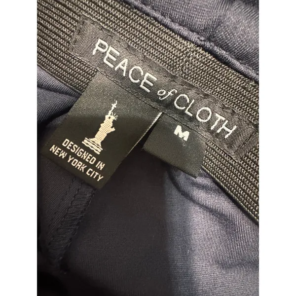 Peace of Cloth Navy Blue Pull On Slim Straight Leg Pants Womens Medium Stretch - Image 5