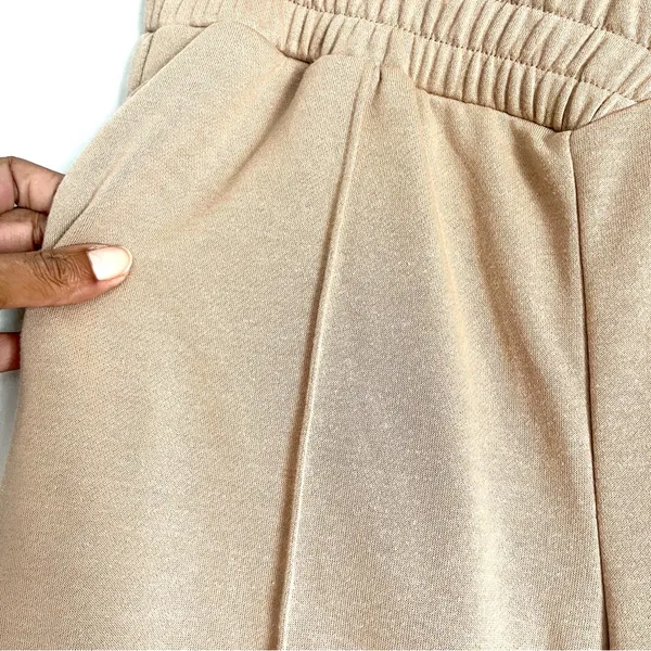 ANRABESS | Tan Crossover Wide Leg Joggers Sz M - Image 6