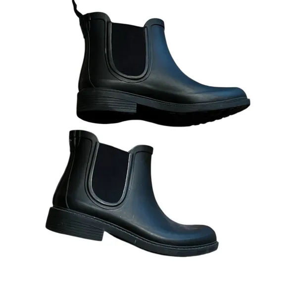 Madewell Women's Black Chelsea Rain Boots Size 7 Waterproof Casual - Image 4