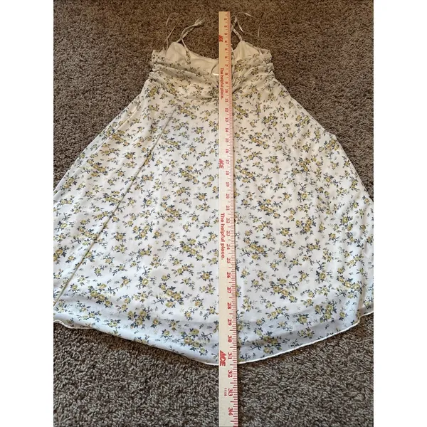 KIRIOUS LOS ANGELES blue and white floral‎ spaghetti strap mini dress Size Small - Image 6