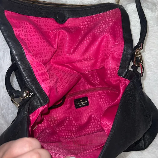 Kate Spade Black Multi Function Bag Shoulder and Crossbody Bag Fold Over - Image 3
