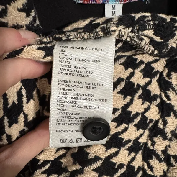 Urban Outfitters Houndstooth Jacket‎ Size M Button Front - Image 4