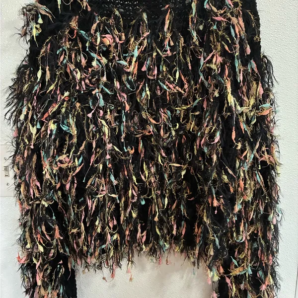 Blue Blush Colorful Fringe Sweater - Image 2