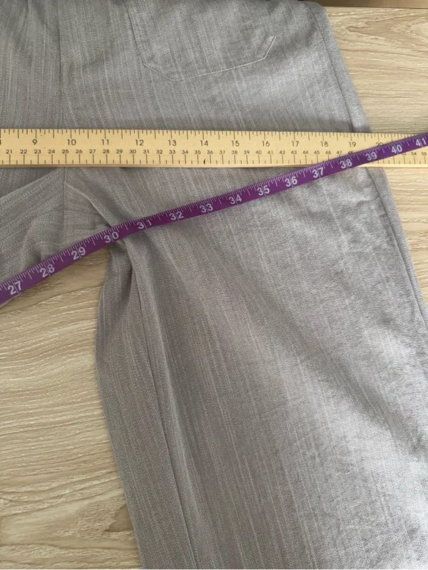Halara Small NEW High Waisted Straight Leg Relaxed Pants Office Work Oatmeal - Image 5