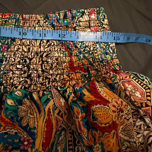 Set of 2 SHEIN CURVE Paisley Printed Flounced Layered Shorts Size 1XL - Image 8