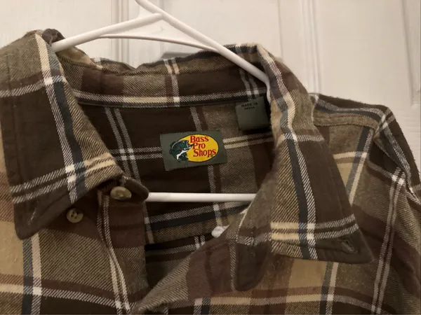 Bass Pro Button Shops Plaid Down Flannel Shirt - Image 2