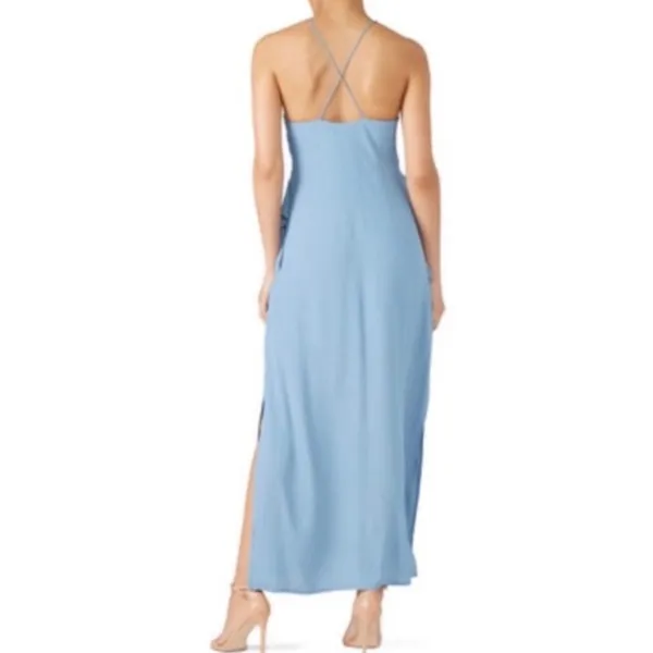 Elliatt rapture ruffle dress blue size small‎ criss cross back midi - Image 6