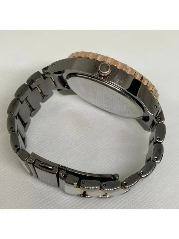 DayTrip iced dial gold black tone women watch large case 46mm size 6.5” running - Image 7