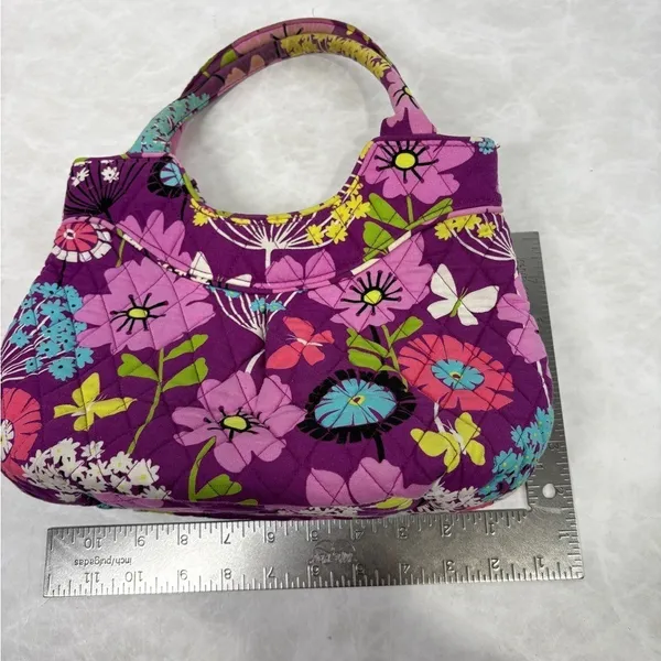 Vera‎ Bradley Purple Floral Quilted Tote Bag EUC - Image 10