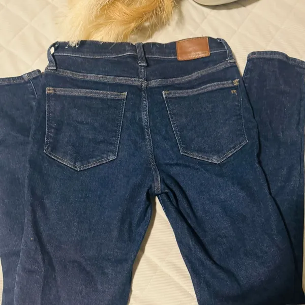 Madewell Dark Blue Straight Leg Jeans - Image 5