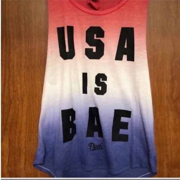 PINK Victoria's Secret Size Small USA Tank Top. - Image 3