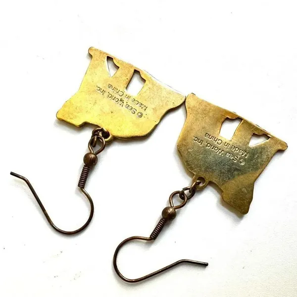 Sea World polar bear earrings Gold - Image 8
