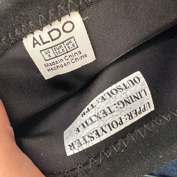 Aldo Women's Suede‎ Flat Lace Pull On Round Toe Over The Knee Boots Black Size 8 - Image 11