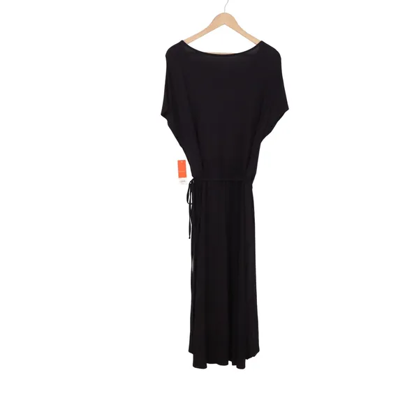 EVRI Dress Womens 1X Mineral Black Wrap Tie Waist Maxi New - Image 5