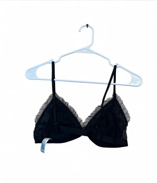 Wild fable Black sequin bralette with silver sequins, size M #party #glam - Image 2