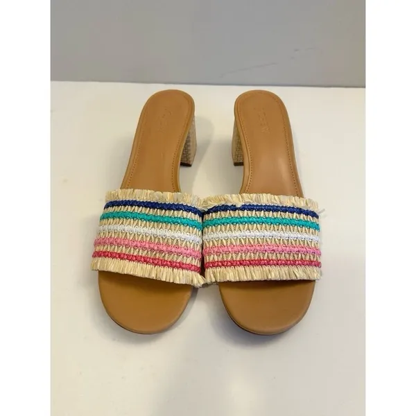 J.Crew Factory Woven Mule Heels Size 11 - Image 2