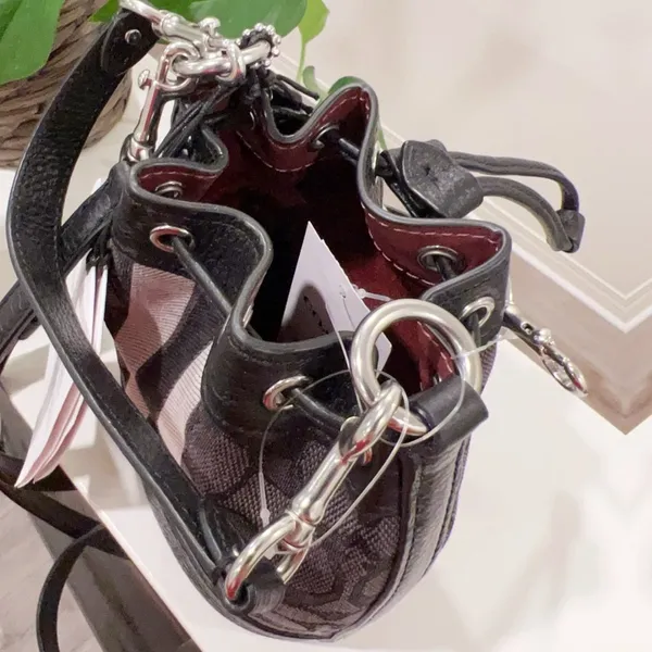 NWT Coach C8322 Mini Dempsey Bucket Bag In Signature Jacquard - Image 6