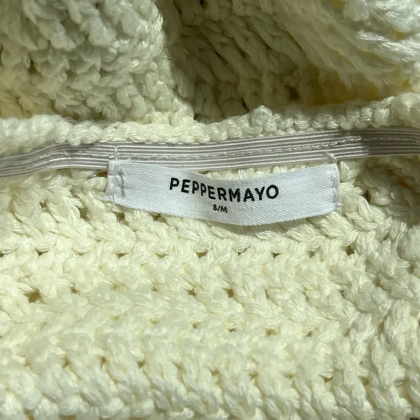 NWOT Peppermayo Haven Crochet Maxi Dress S/M ivory beachwear resort honeymoon - Image 7
