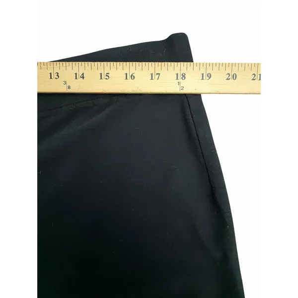 Eileen Fisher Straight Wide Leg Jersey Pants Women's Large‎ Black Stretch #YZ3-4 - Image 5