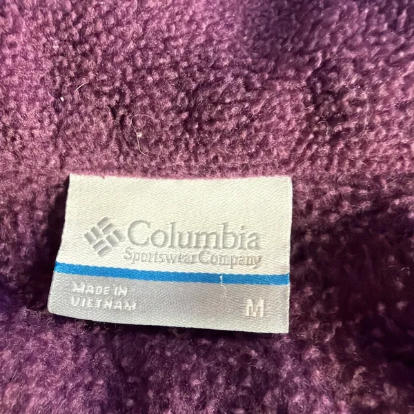 Columbia Sportswear Women's Medium Full Zip Purple Fleece Jacket - Image 7