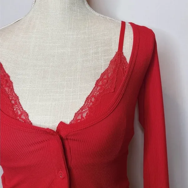 NWT RARE SKIMS Cherry Long Sleeve - Image 3