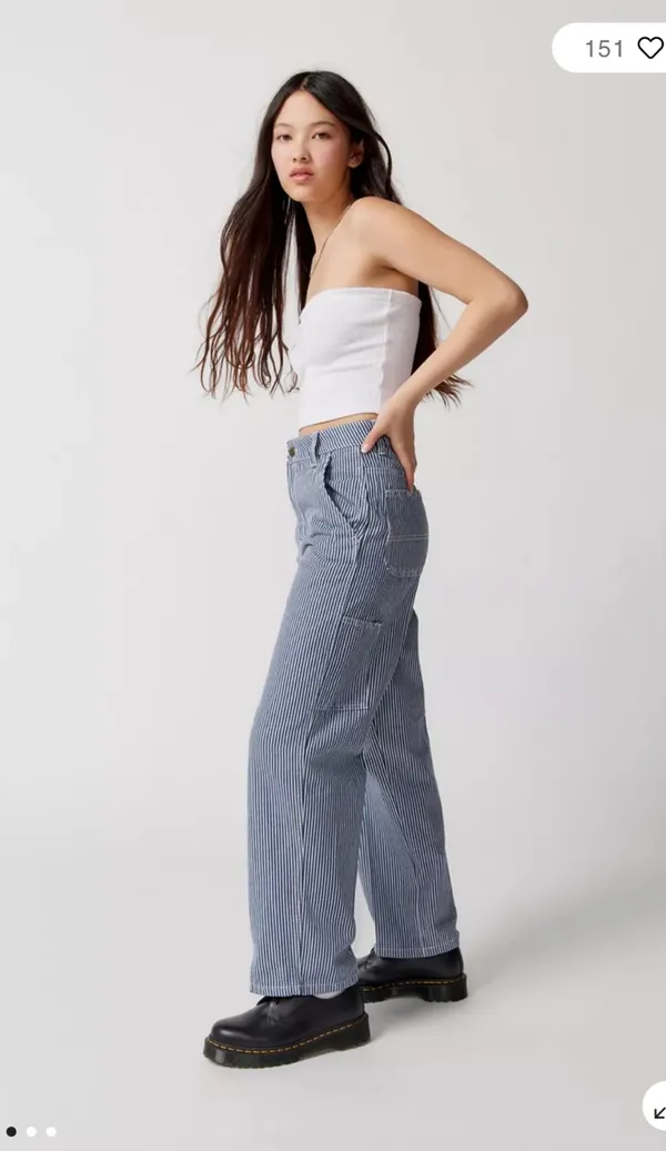 Dickies Striped Carpenter Denim Pants - Image 2