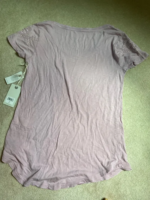 Lucky Brand Top Women’s Boho XS Semi-Sheer Pink - Image 6