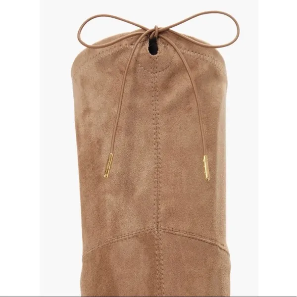 JustFab Taupe Thigh-High Boot - Image 2