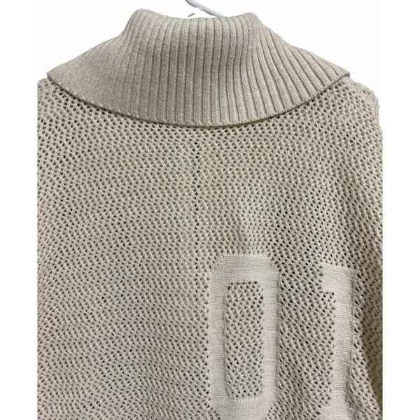 Anthropologie Daily Practice Half-Zip‎ Oversized Pullover Sweater Cream Medium - Image 4