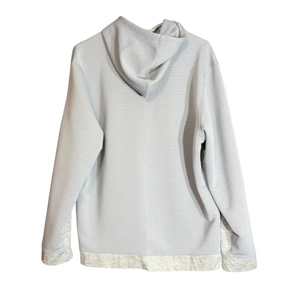 ASICS Womens Size Large Gray D1 Quarter Zip Hoodie Pullover Athletic Running Top - Image 3