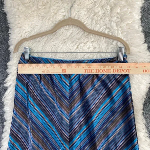 Striped Midi Skirt Blue Purple Brown Chevron Striped Cottagecore Dark Romance - Image 7