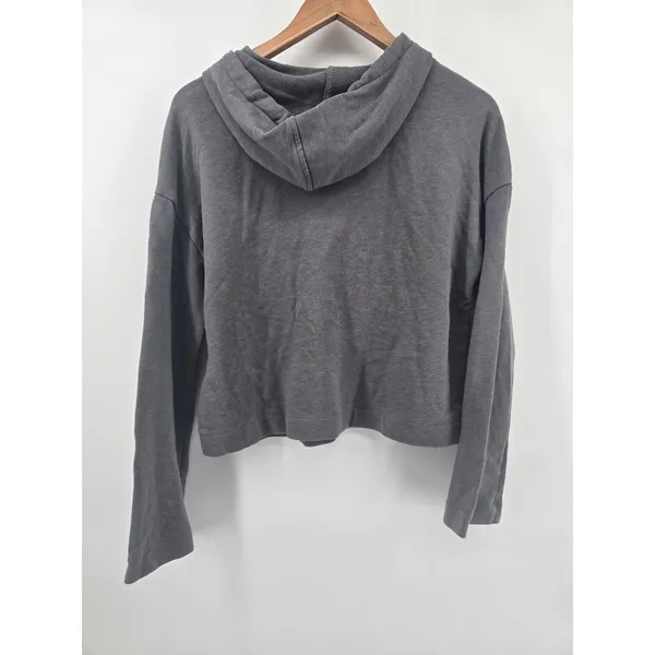Fabletics Hoodie Womens Medium Demi Lovato LS1827882 Gray Cropped EUC - Image 4