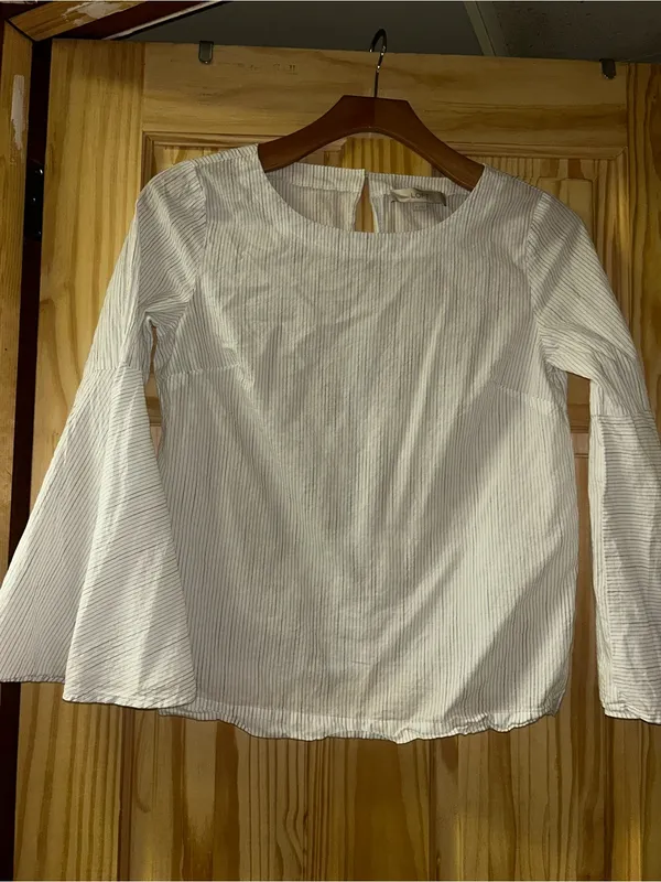 LoftvStriped Women’s Long Bell Sleeve Top - Image 2