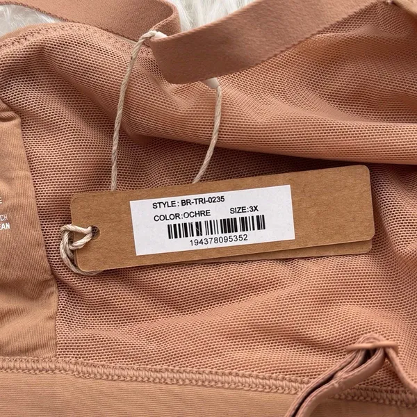 Skims Fits Everybody Crossover Bralette Ochre Size 3X - Image 11