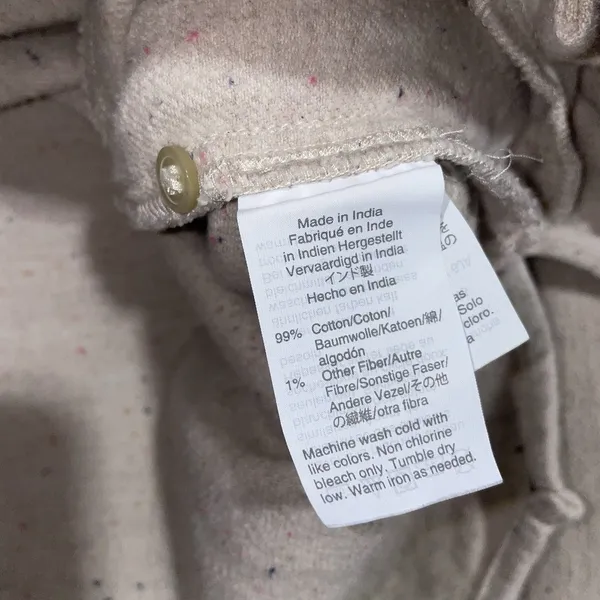 Madewell Button Up Shacket Women M Cream Long Sleeve Pockets Casual Minimalist - Image 6