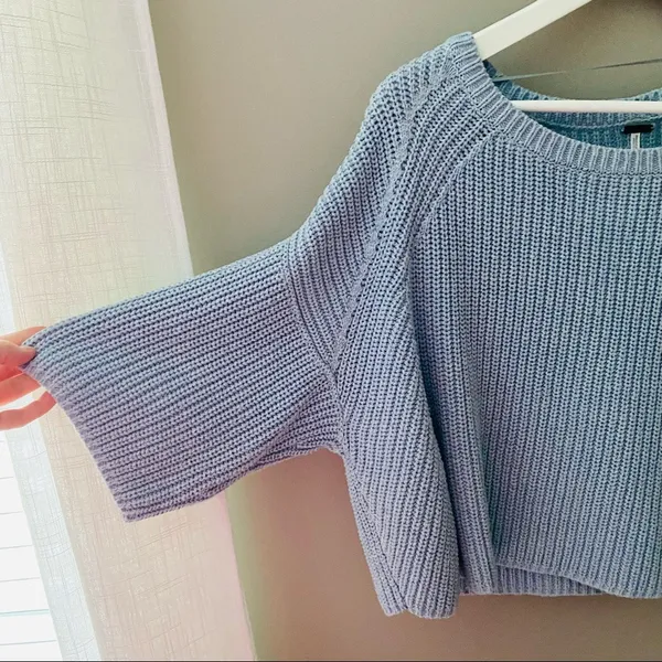 Free People Knit Sweater Blue Sz Small - Image 7