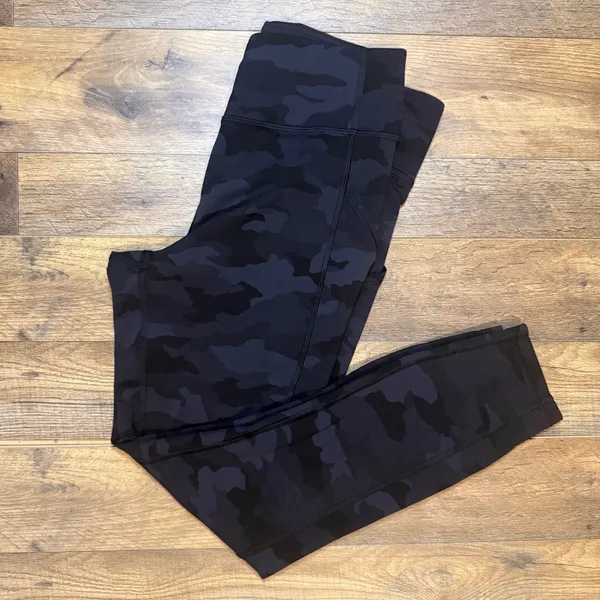 Lululemon Invigorate High-Rise Tight 25" Pockets Incognito Camo Multi Grey Size 10 - Image 10