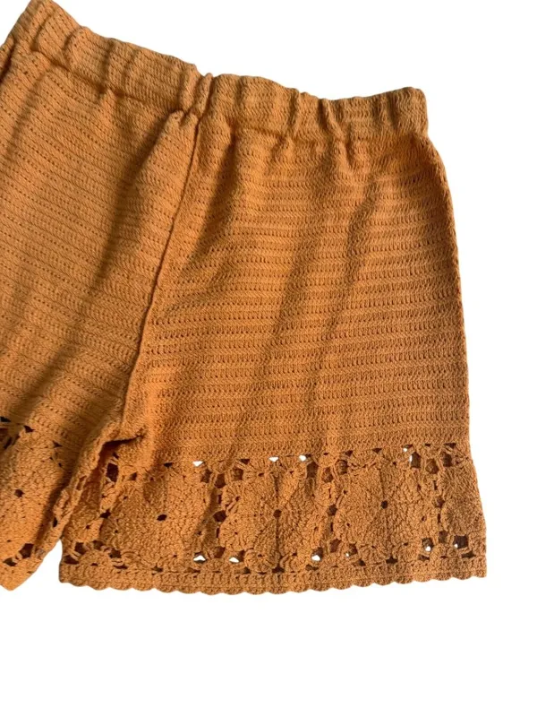 CURRENT AIR Orange Knit Shorts Size Medium NEW NWT - Image 3