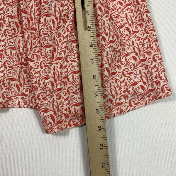 Bohera Dress Womens Medium Red White Floral‎ Halter Maxi Lined Boho Italy India - Image 4
