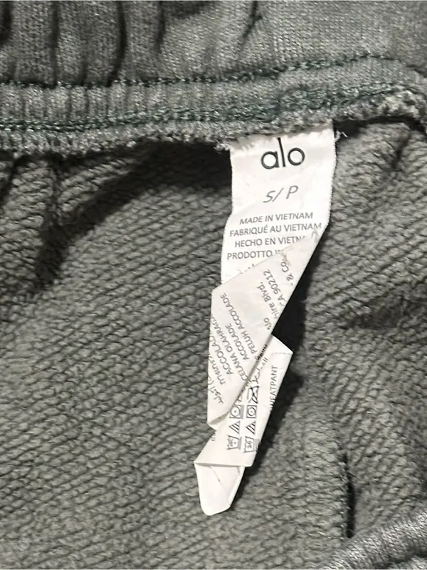ALO Yoga Women’s Size S Army Olive Green Fleece Joggers Sweatpants - Image 5