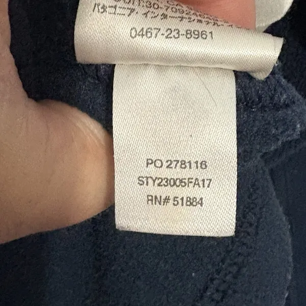Patagonia Navy Blue Synchilla Fleece Quarter Zip Pocket Pullover Women's Size S - Image 6
