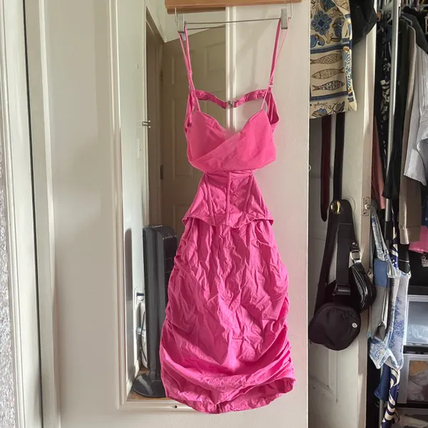 Oh Polly NWT Hot Pink Jaslene Ruched Corset Mini Dress - Image 3